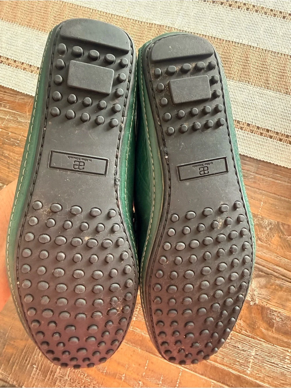 Allen Edmonds Siesta Keys Green Leather Penny Loafers